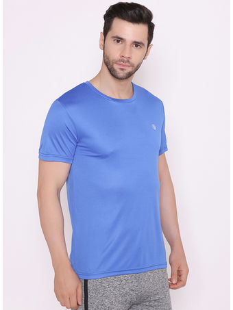 Bodyactive Round Neck Half Sleeve T-Shirt for Men -TS26-REGBLU