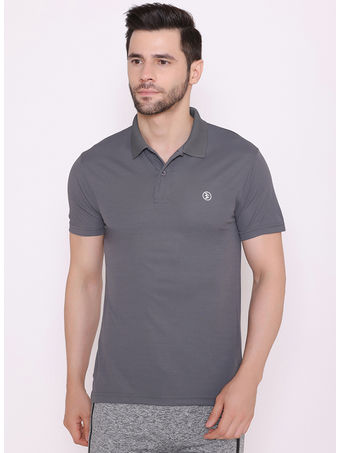 Buy CP BRO Men's Cotton Printed Half Sleeve Slim Fit Polo Neck T-Shirt -  Grey Online at Best Prices in India - JioMart.