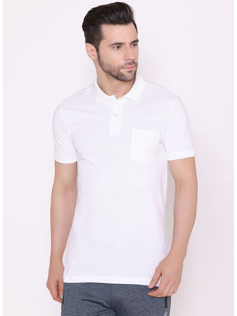 Buy CP BRO Men's Cotton Checked Half Sleeve Slim Fit Polo Neck T-Shirt -  White Online at Best Prices in India - JioMart.