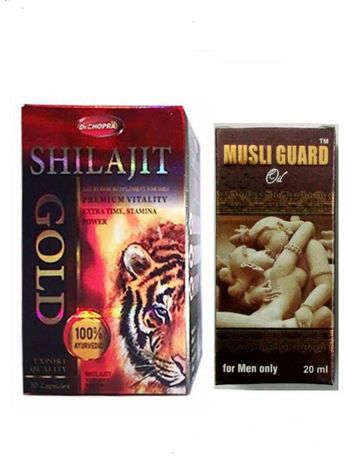 Buy Shilajit Gold Capsule 30 Capsules Musli Guard Oil 20ml Combo Online At Best Price In India Swasthya Shopee