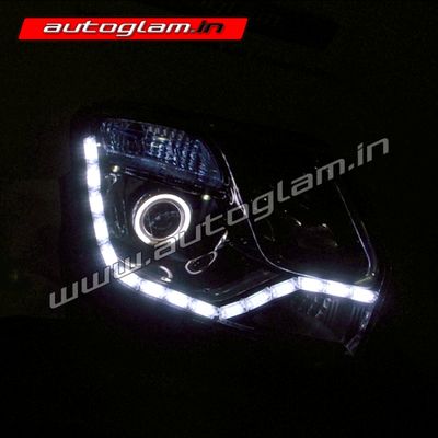 Renault Duster 2016-2019 AUDI Style HID Projector Headlights, AGRD331CW