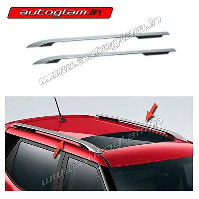 Roof Rails for Mahindra XUV300, Silver with Black Color, AGMXUV303RR300