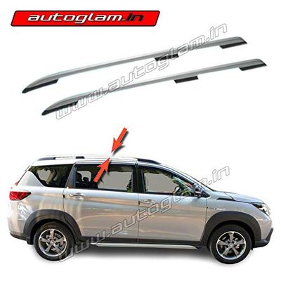 Roof Rails for Suzuki XL6, Silver with Color -  Black, AGSXL322RR