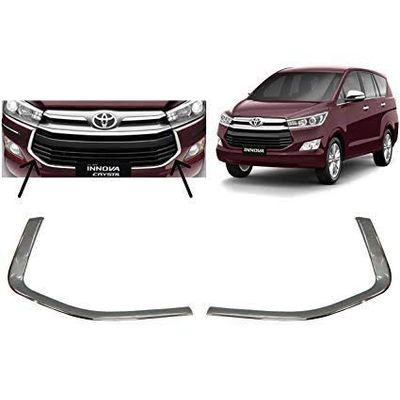 Toyota Innova Crysta  Silver Front Grill Bezel (Set of 2), AGTI303CA