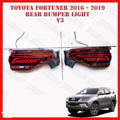 Toyota Fortuner (2016-2020), Rear Bumper LED Reflector Brake Light Set of 2 Pc, AGTF231DRL