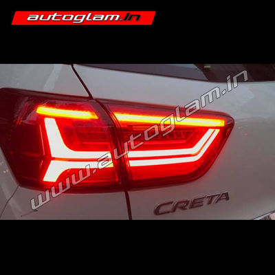 Hyundai Creta Lambo Style LED Taillights with Matrix indicator, AGHC696TL