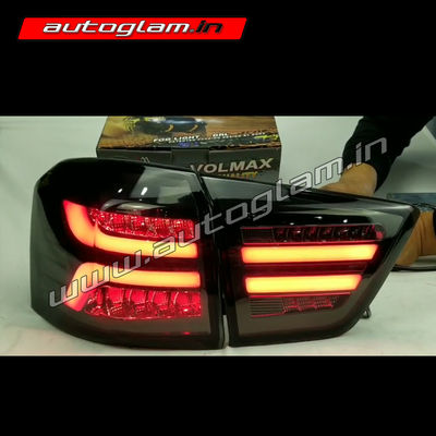 Maruti Suzuki Brezza 2016-20 Lambo Style Smoke LED Tail Lights with Matrix Indicator, AGMSBT699S