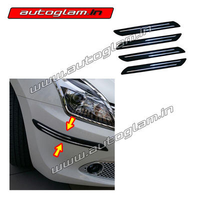 AGMSB29CA, Maruti Suzuki Baleno Bumper Protector Double Chrome Strip - Set of 4 Pcs