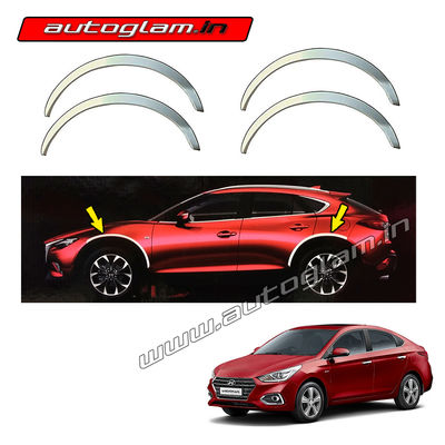 AGHV17FT, Hyundai Verna 2017+ Chrome Fender Trims -Set of 4 pieces