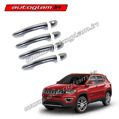 AGJC11CA, Jeep Compass Chrome Handle Cover - Set of 8 Pieces