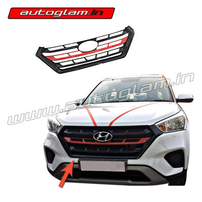 Hyundai Creta 2018-2019 Facelift  Front Red Sports Grill, AGHC306FGS