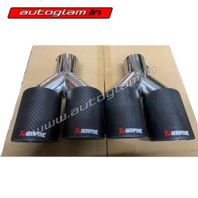 Akropovic Exhaust Dual Tip for all Cars, (Set of 2 Pieces), AGET369HKS3