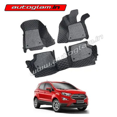 7D Car Mats 2018+ Compatible with Ford Ecosport, Color - Black, AGFE7D259