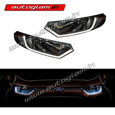 Ford Ecosport Headlight Assembly for Signature Model - Both Side (Right+Left), AGFESHAB