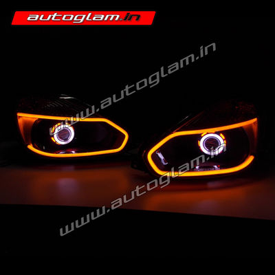 Ford Figo  2009-12 Models Audi Style DRL HID Projector Headlights, AGFF103D