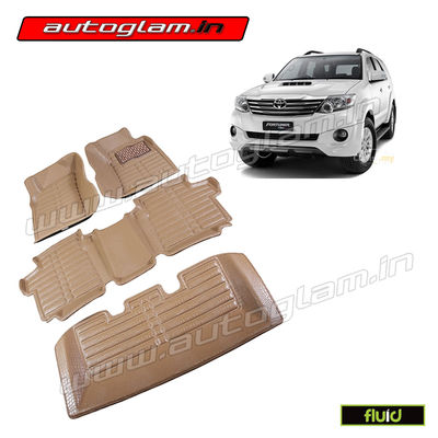 AGTF13BG, 5D MATS FOR TOYOTA FORTUNER 2009-15 MODELS, Color - BEIGE, High Quality Product!