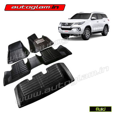 AGTF14BL, 5D MATS FOR TOYOTA FORTUNER 2016+ MODELS, Color - BLACK, High Quality Product!