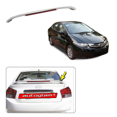 Lip Spoiler with LED Light for Honda City 2008-2014 all Models, Color - CRYSTAL BLACK METALLIC, AGHCN29LS