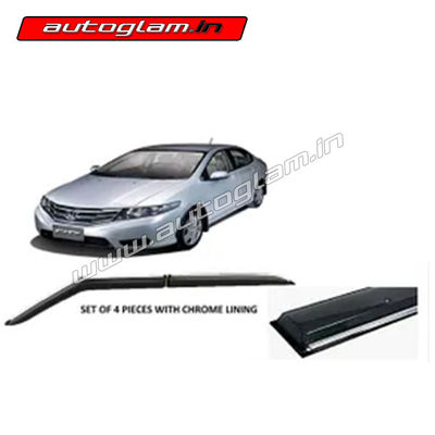 Honda City 2014-16 Door Visor with Chrome Lining, AGHC46CA