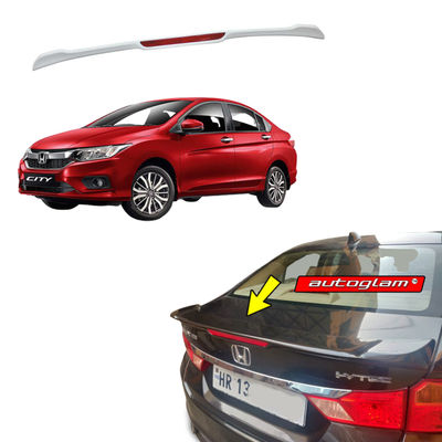 Lip Spoiler with reflector for Honda City 2016+, Color - RADIANT RED METALLIC, AGHC16LSRR