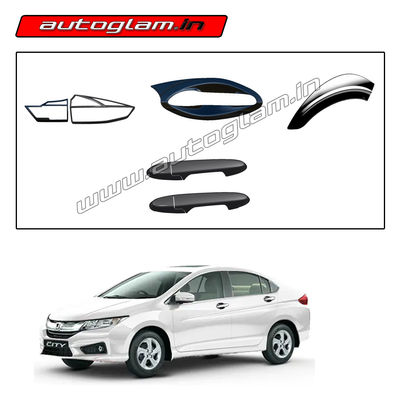 Honda City 2017-19 Black Show Kit, Set of 4 Items, AGHCBSK42