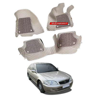 7D Car Mats Compatible with Honda City Old, Color - Beige, AGHCO7D2