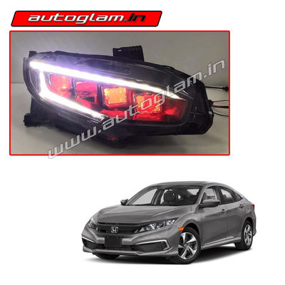 Honda Civic 2019+ 4 Lens Devil Eye Projector Headlight Assembly, AGHC4LPHL2