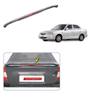  Lip Spoiler with LED Light Hyundai Accent, Color - CRYSTAL WHITE, AGHALSCW