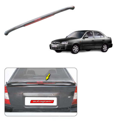  Lip Spoiler with LED Light Hyundai Accent, Color - DIAMOND BLACK, Latest Style, AGHALSDB