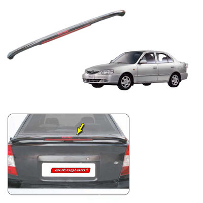  Lip Spoiler with LED Light Hyundai Accent, Color - SLEEK SILVER,  AGHALSSS