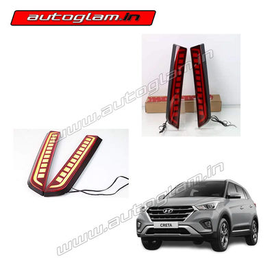 Hyundai Creta 2015-2019 Rear Pillar Lights, Tail Brake Lamps, Set of 2 (Right+Left), AGHC20PL