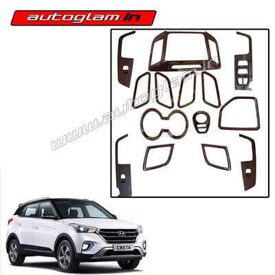 Hyundai Creta 2015-19 Wooden Interior Kit, Set of 14 Pcs, AGHC535WK