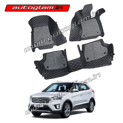 7D Mats for Hyundai Creta All Models, Color - Beige, AGHC15MBG