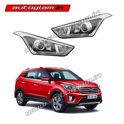 Hyundai Creta 2015-17 SX,SX+,SX(O) Models Headlight Assembly - Both Side (Right+Left), AGHCT1HAB 