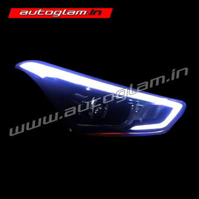 Hyundai Creta 2018-19 AUDI Style DRL HID Projector Headlights, AGHC960AD