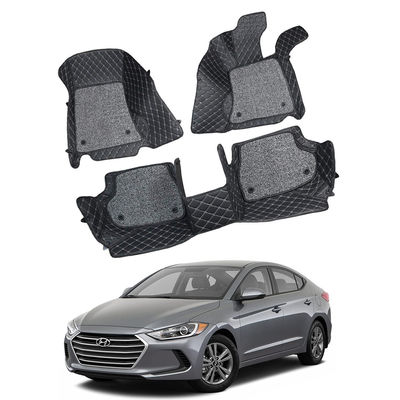 7D Car Mats Compatible with Hyundai Elantra 2016-19, Color - Black, AGHE7D17