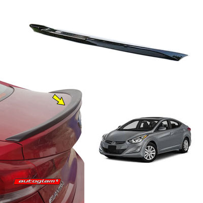 ABS Lip Spoiler for  Hyundai Elantra 2016-2019, Color - Matte Black, AGHE16LSB