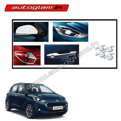 Hyundai Grand i10 Nios 2019+ Chrome Combo Kit, Set of 5 Items, AGHI10N5CK