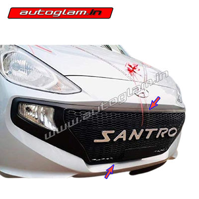 Hyundai Santro 2018+ Front Grill With White Alpha Letters, AGHS370FG