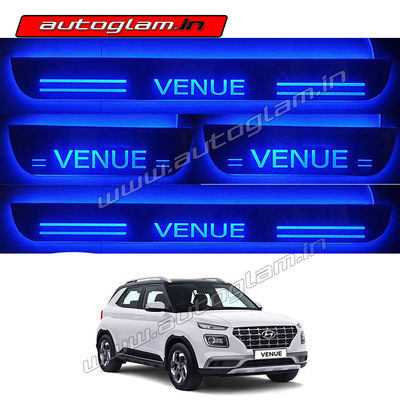 Hyundai Venue Door Blue LED Sill Plates-Set of 4 Pcs, AGMHV68DSP