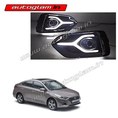 Hyundai Verna 2017-2020 Fog Lamp DRL Arrow Design, AGHV215DRL