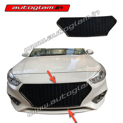 Hyundai Verna 2017+Audi Style Front Grill, Color-Black, AGHV17FG1