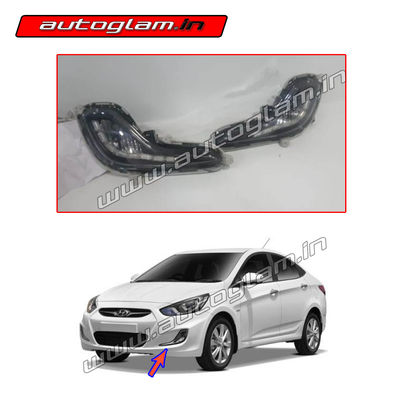 Hyundai Verna Fluidic 2011-13 Fog Lamp with DRL and Matrix Indicator, AGHV603DRL