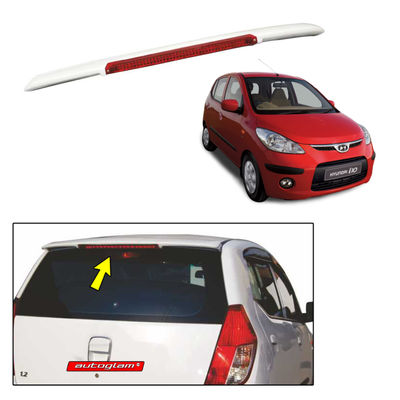  Roof Spoiler with LED Light for Hyundai i10 2007-2013 Models, Color - BLUSHING RED, Latest Style, AGHi1013RSBR