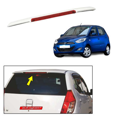  Roof Spoiler with LED Light for Hyundai i10 2007-2013 Models, Color - DEEP OCEAN BLUE, Latest Style, AGHi1013RSDOB