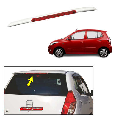 Roof Spoiler with LED Light for Hyundai i10 2007-2013 Models, Color - ELECTRIC RED, Latest Style, AGHi1013RSER