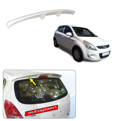 Roof Spoiler for Hyundai i20 2008-2011 all Models, Color- CRYSTAL WHITE, AGHi20RSCW