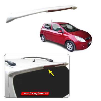 Roof Spoiler with LED Light for Hyundai i20 2008-2011 Models, Color - BERRY RED, AGHi208RSBR