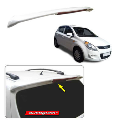 Roof Spoiler with LED Light for Hyundai i20 2008-2011 Models, Color - CRYSTAL WHITE, AGHi208RSCW