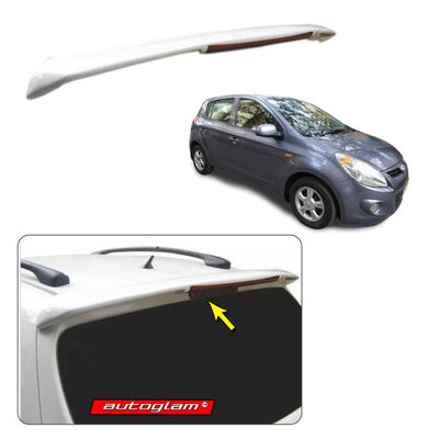 Roof Spoiler with LED Light for Hyundai i20 2008-2011 Models, Color - DARK GREY METALLIC, AGHi208RSDGM